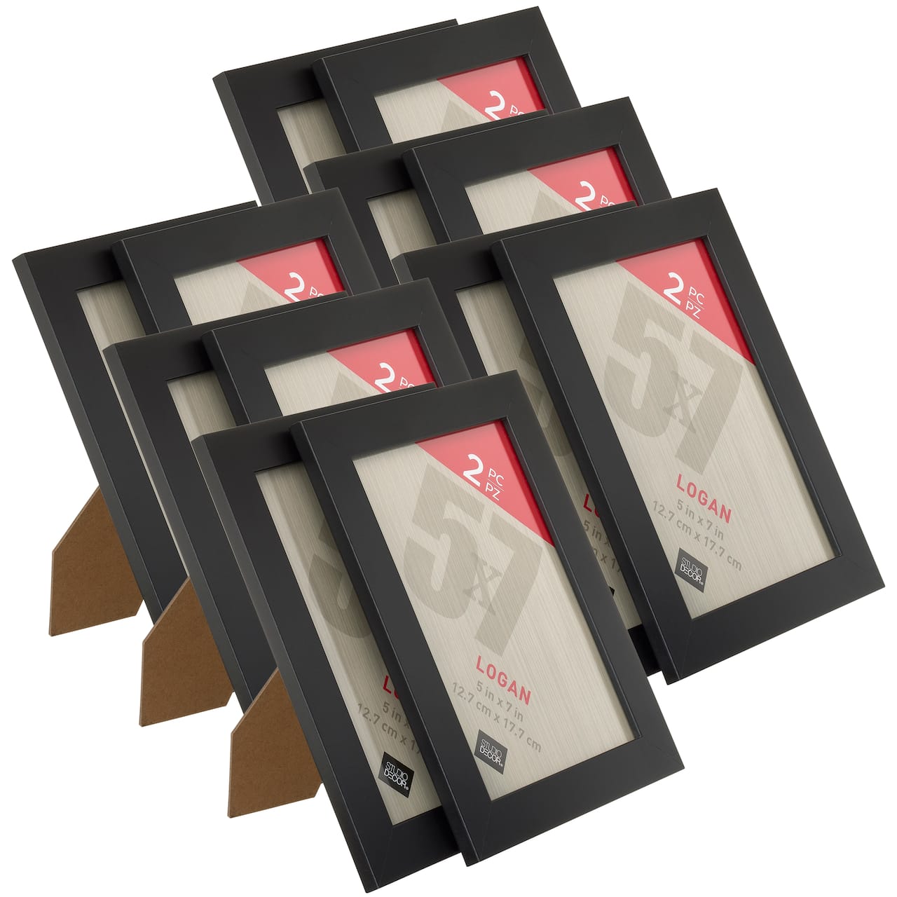 12 Packs: 2 ct. (24 total) Black Tabletop Frames, Logan by Studio Décor®